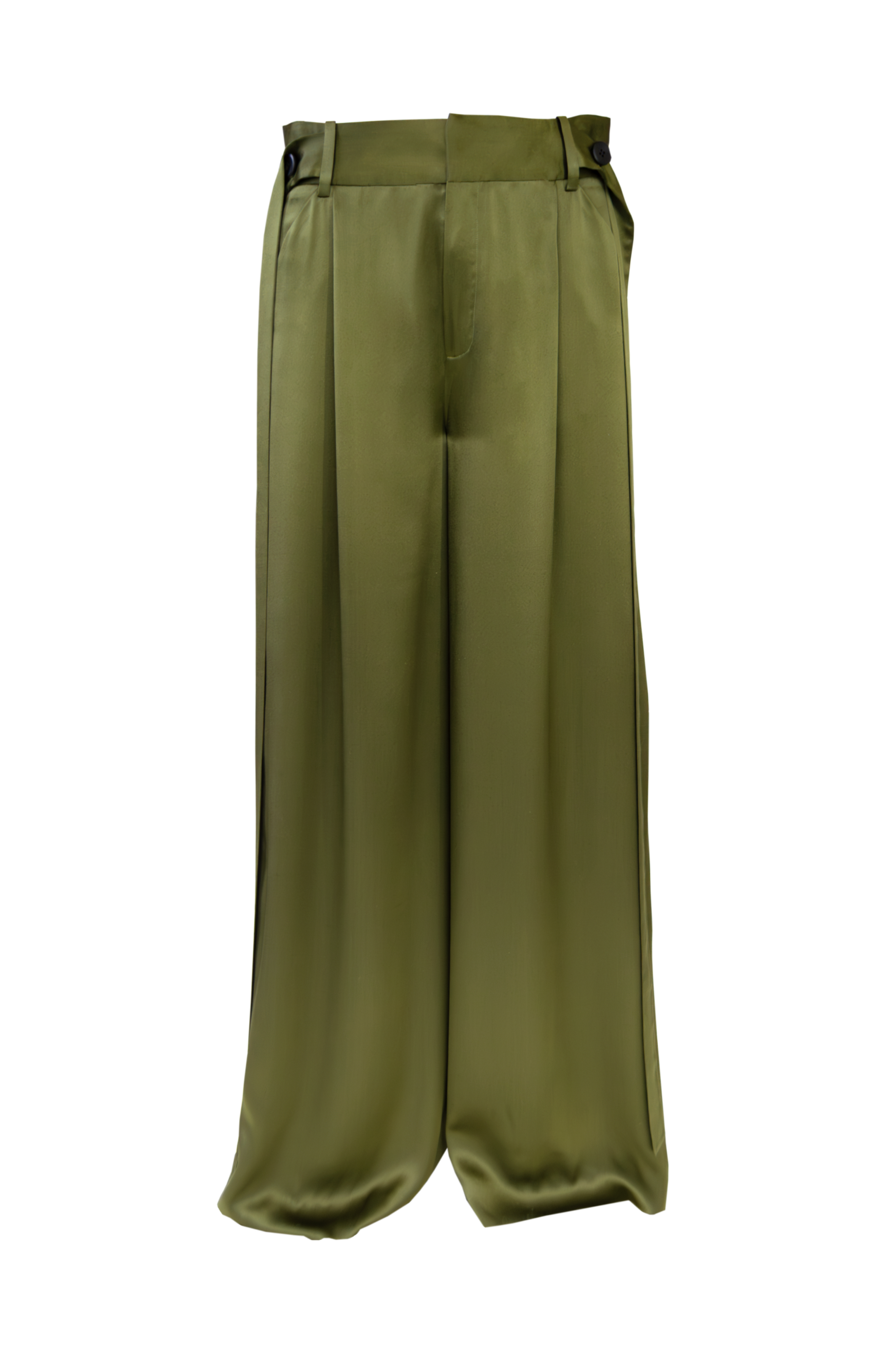 Liquid Silk Trousers - Olive