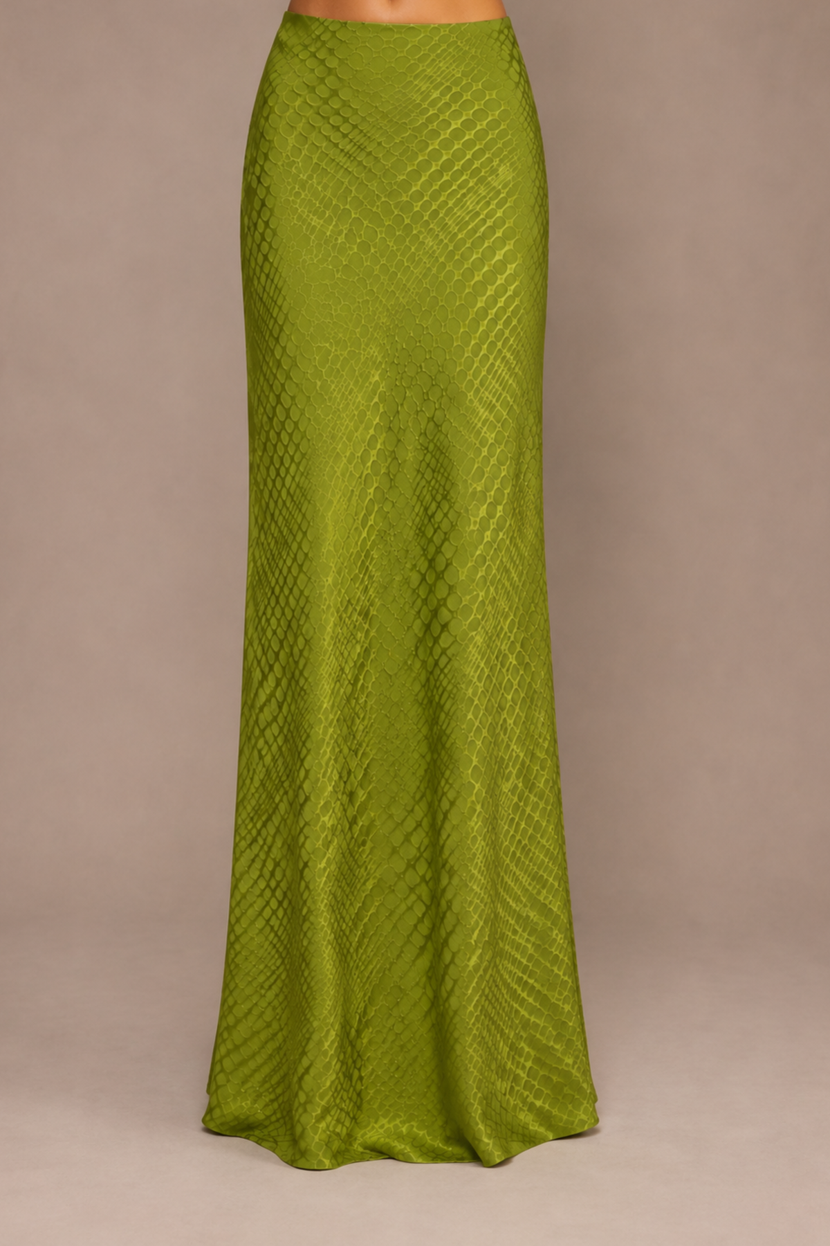 Wiggle Dot Jacquard Bias Maxi Skirt