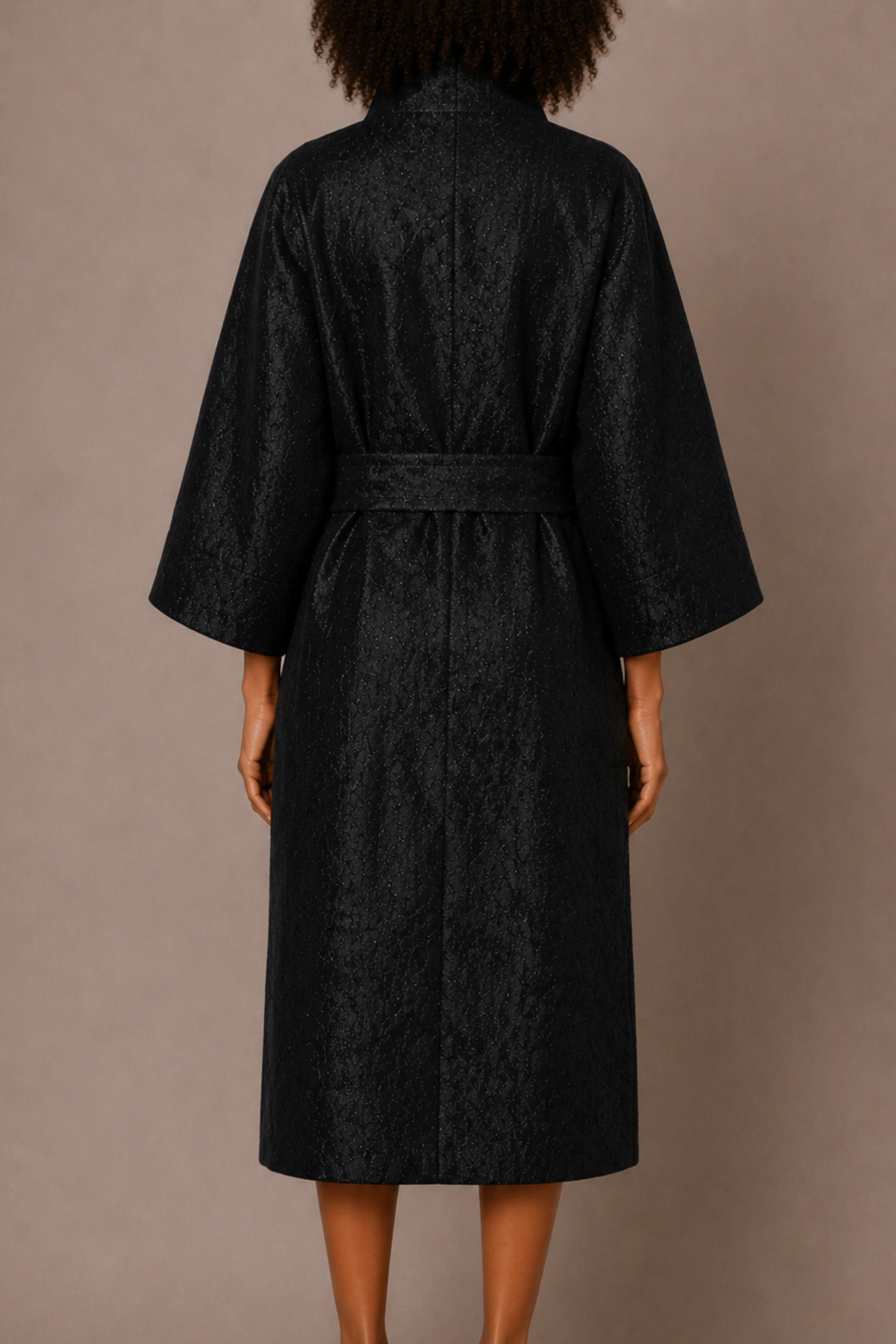 Ocelot Dot Jacquard Hug Coat
