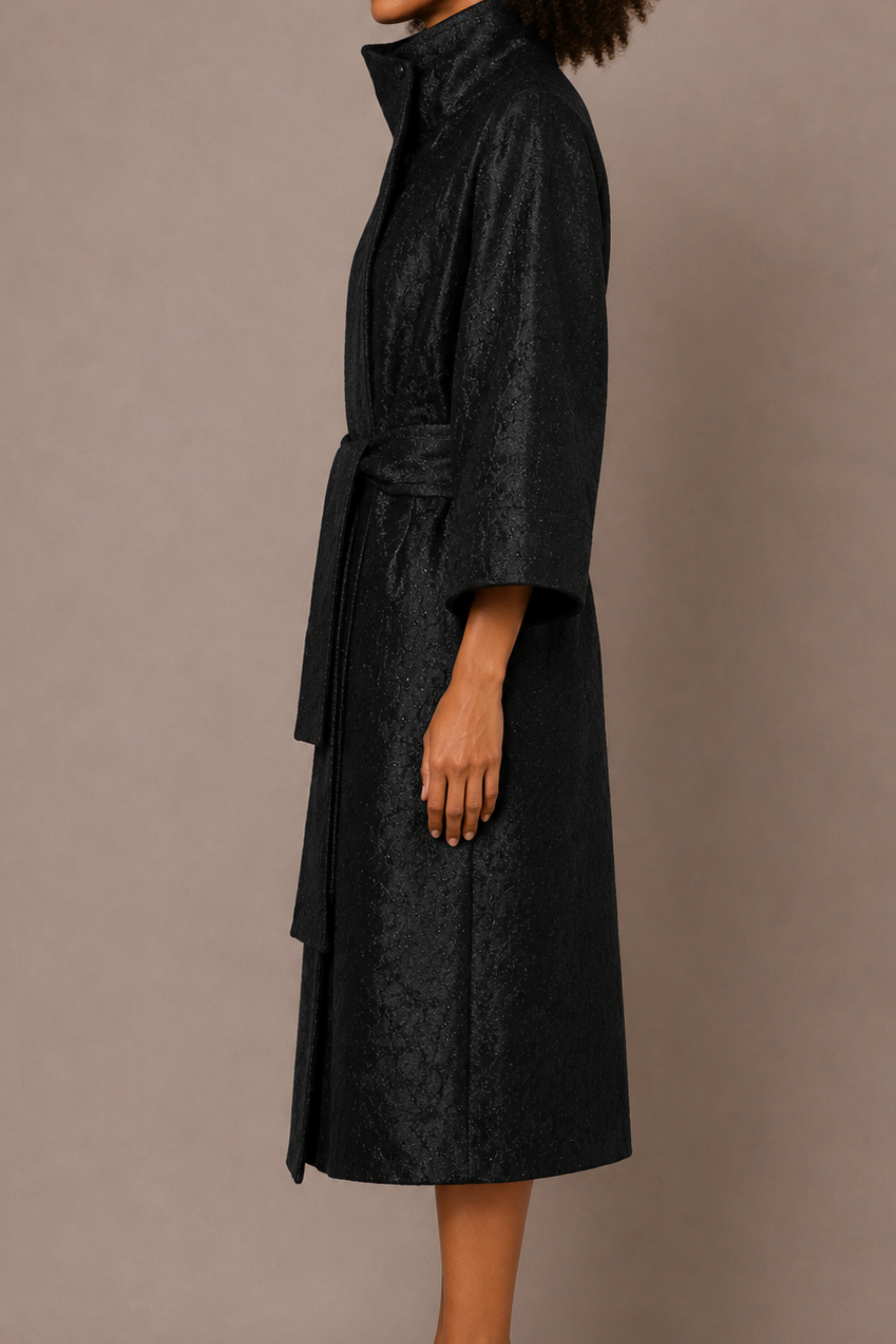 Ocelot Dot Jacquard Hug Coat