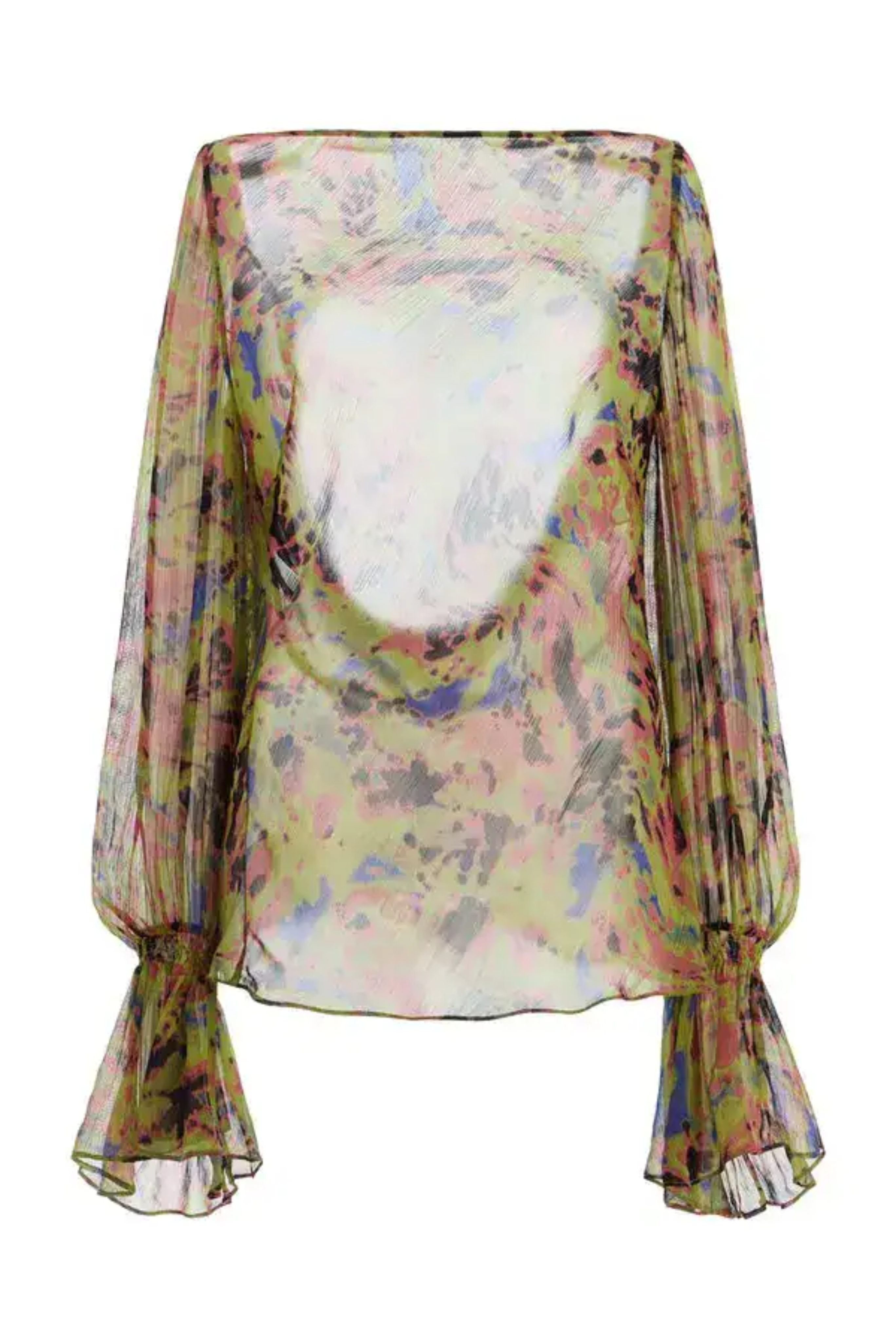 Ocelodot Poet Sleeve Cowl Back Blouse