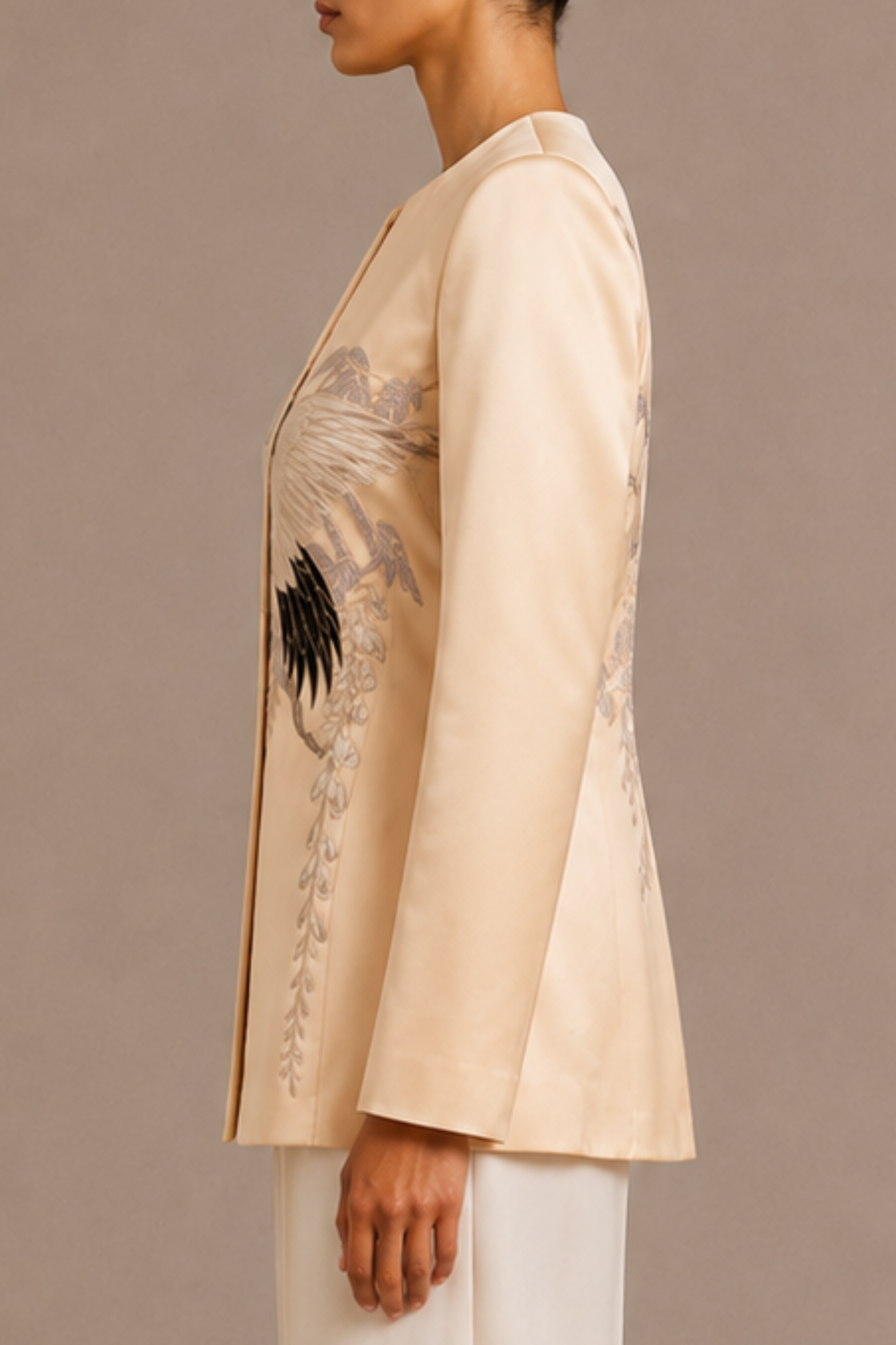 Demi-Couture Embroidered Silk Jacket