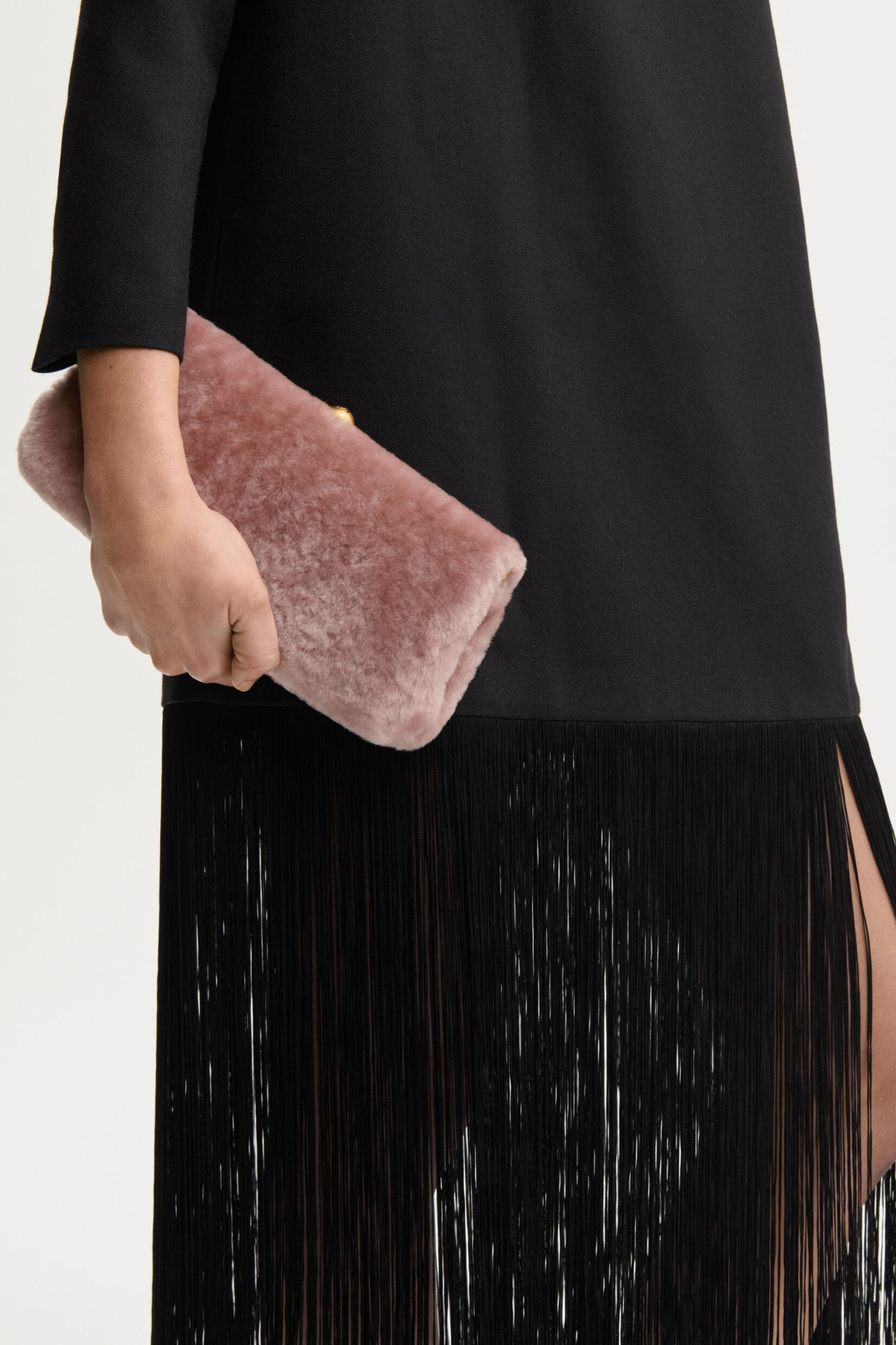 Ellon Shearling Clutch