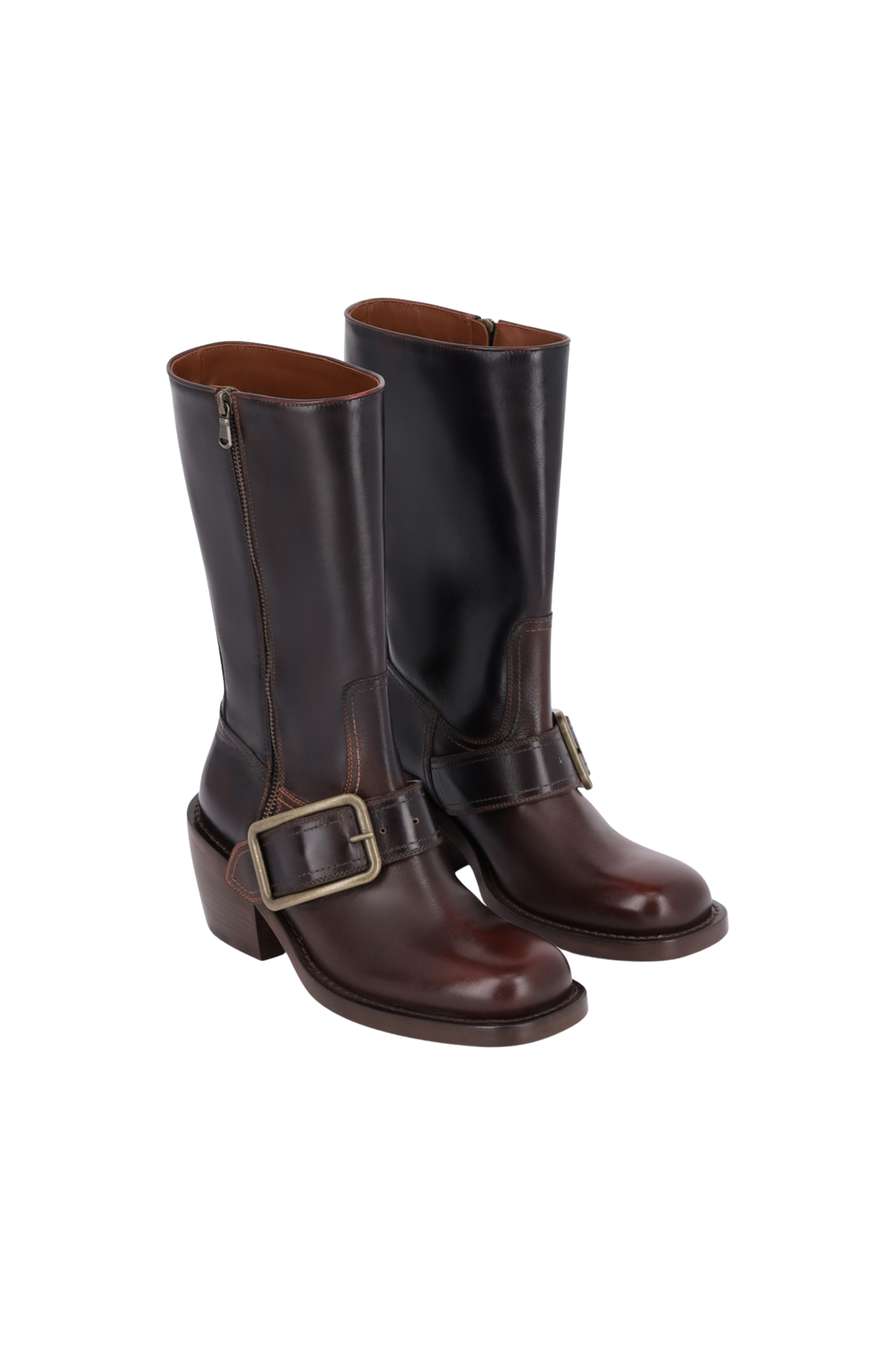 Leather Buckle Boot