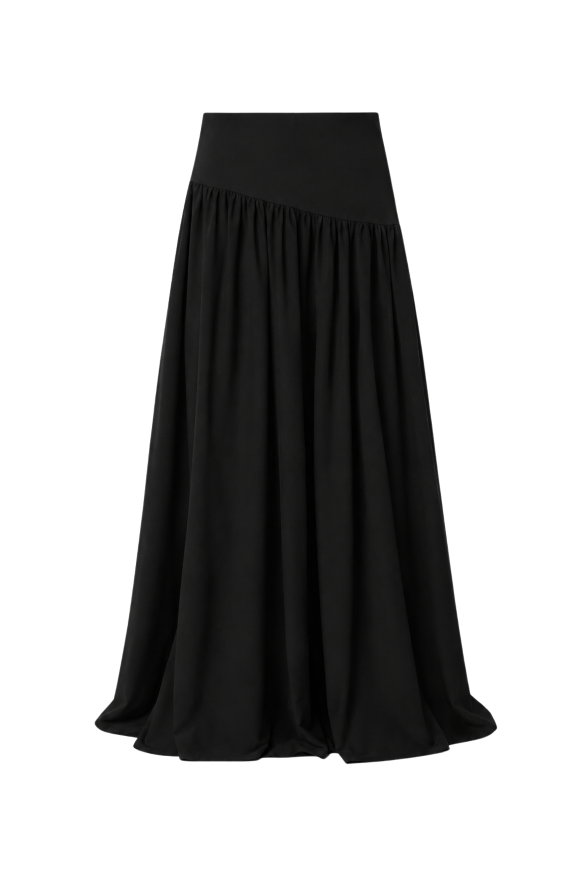 Crepe Long Wave Skirt
