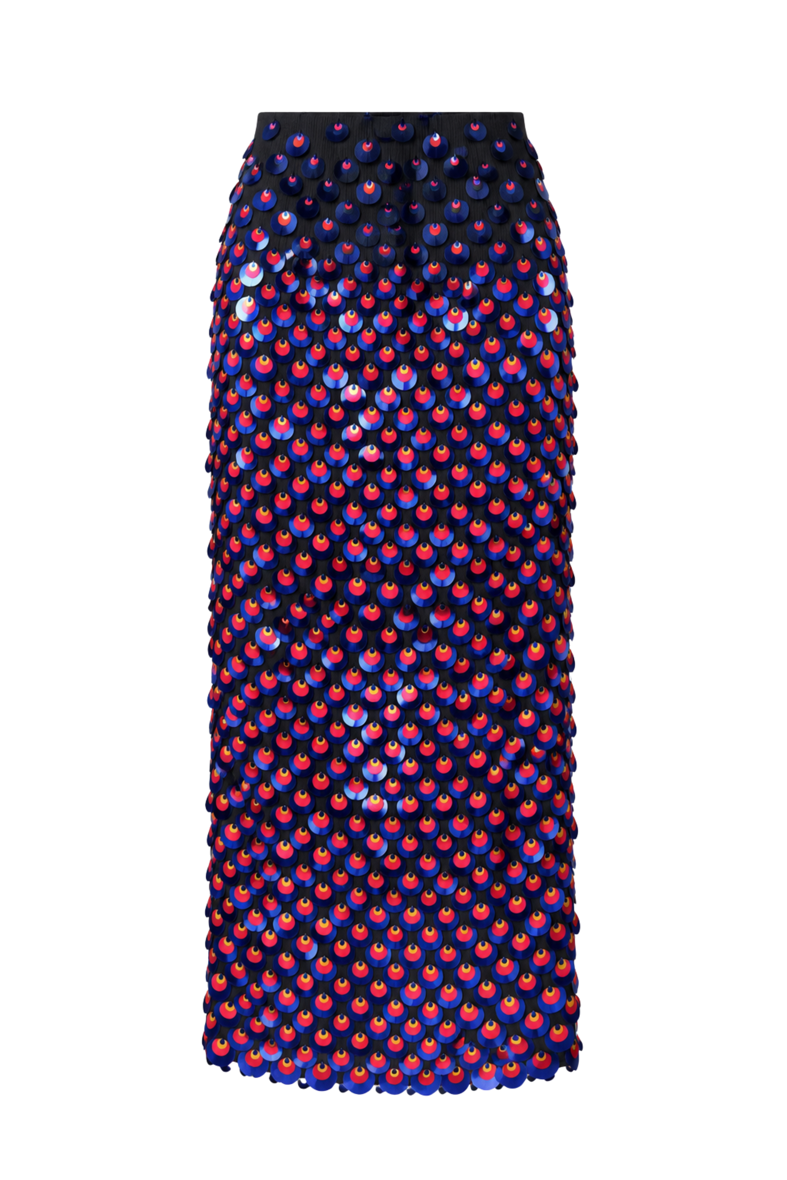 Silk Embellished Pencil Skirt