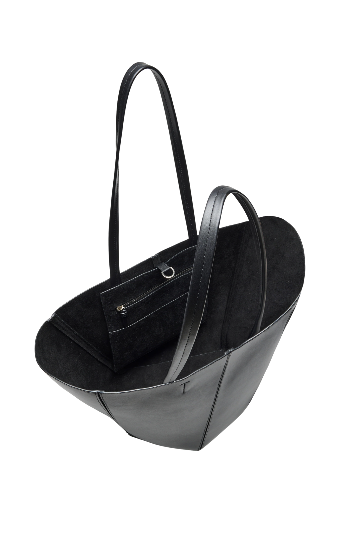 Hex Tote in Smooth Calf Black