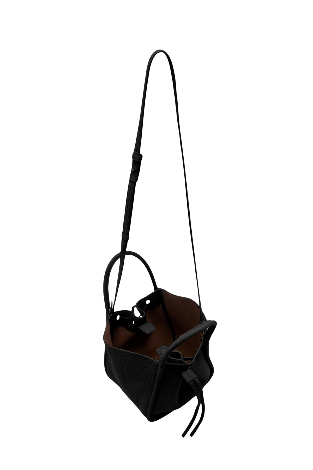 Small Ruched Tote Black