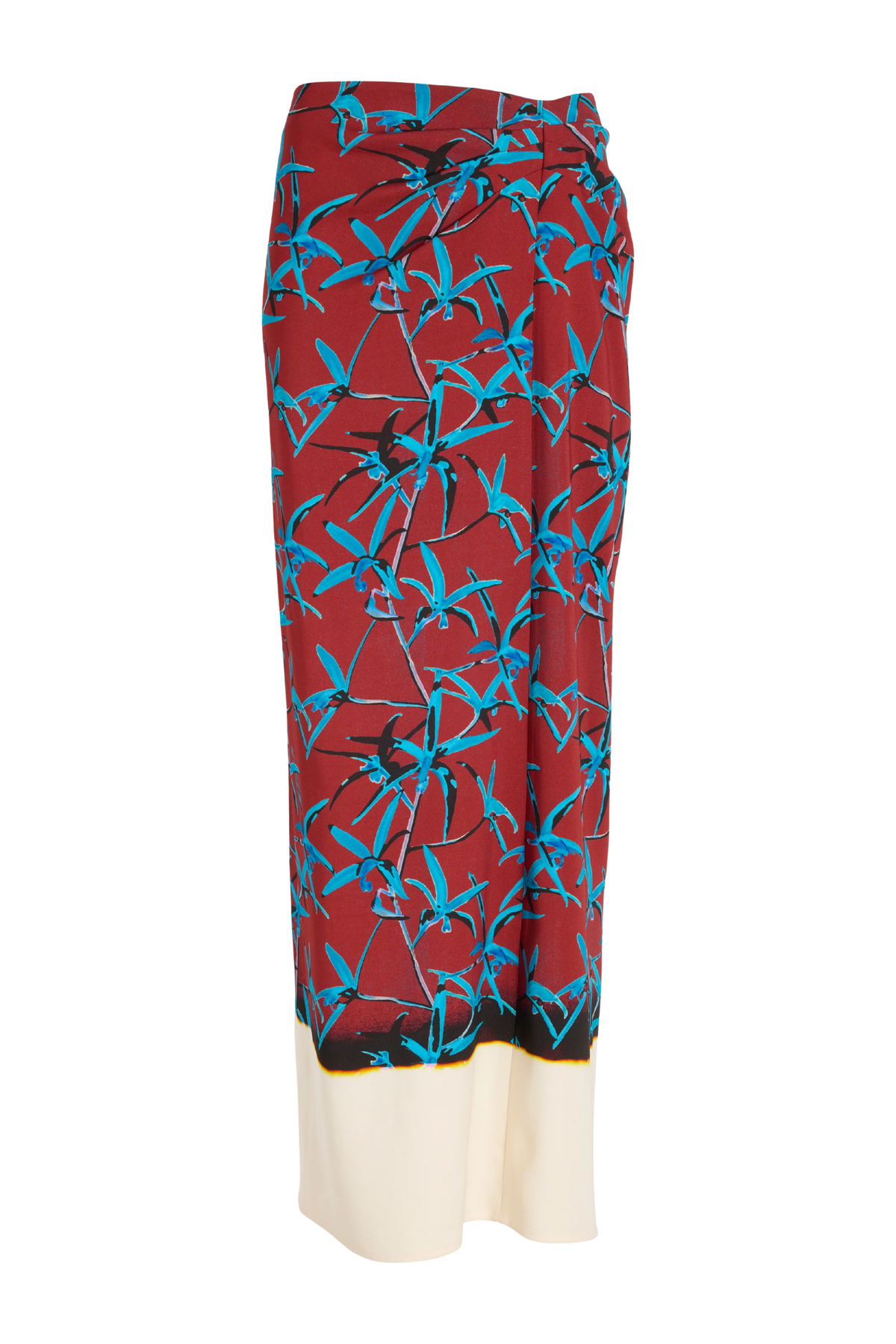 Anais Skirt in Printed Stretch Cady Madder Multi