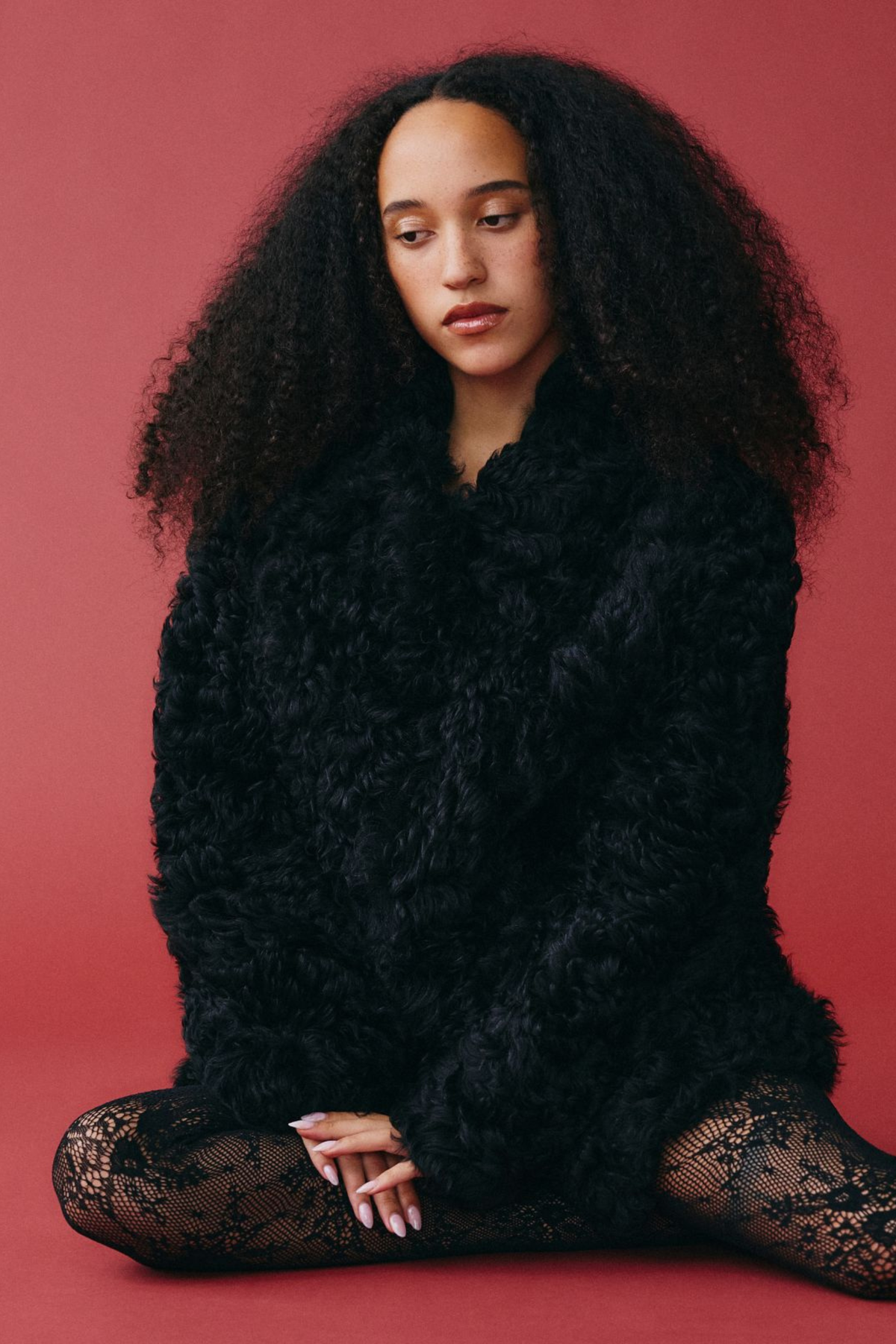 Adeline Shearling Jacket - Black