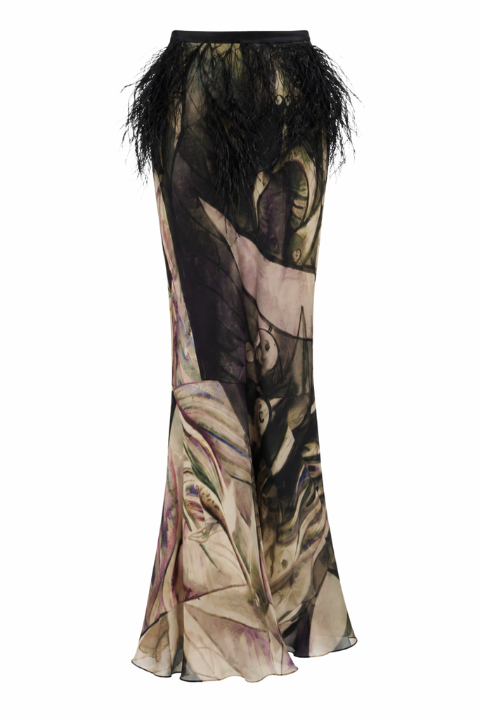 Lou Skirt with Feathers