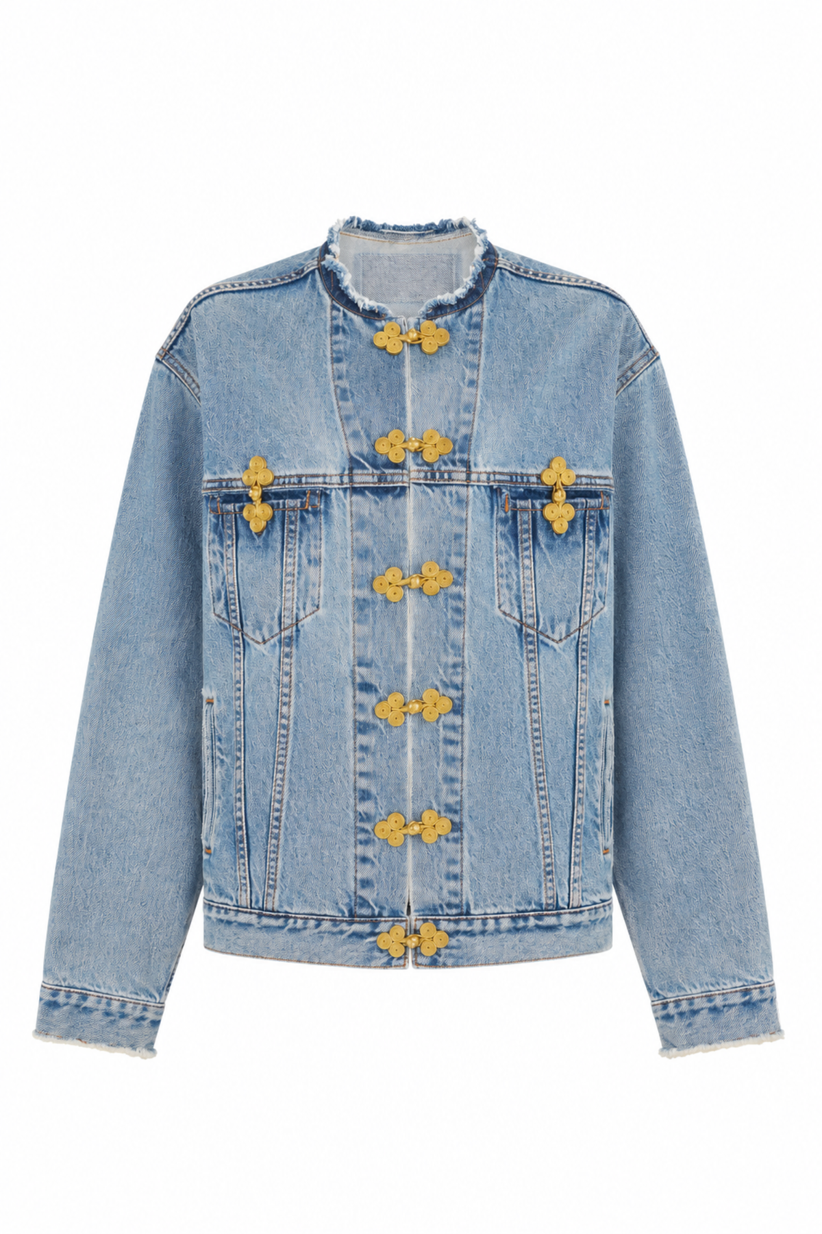 Reconstituted Denim And Bullion Jacket