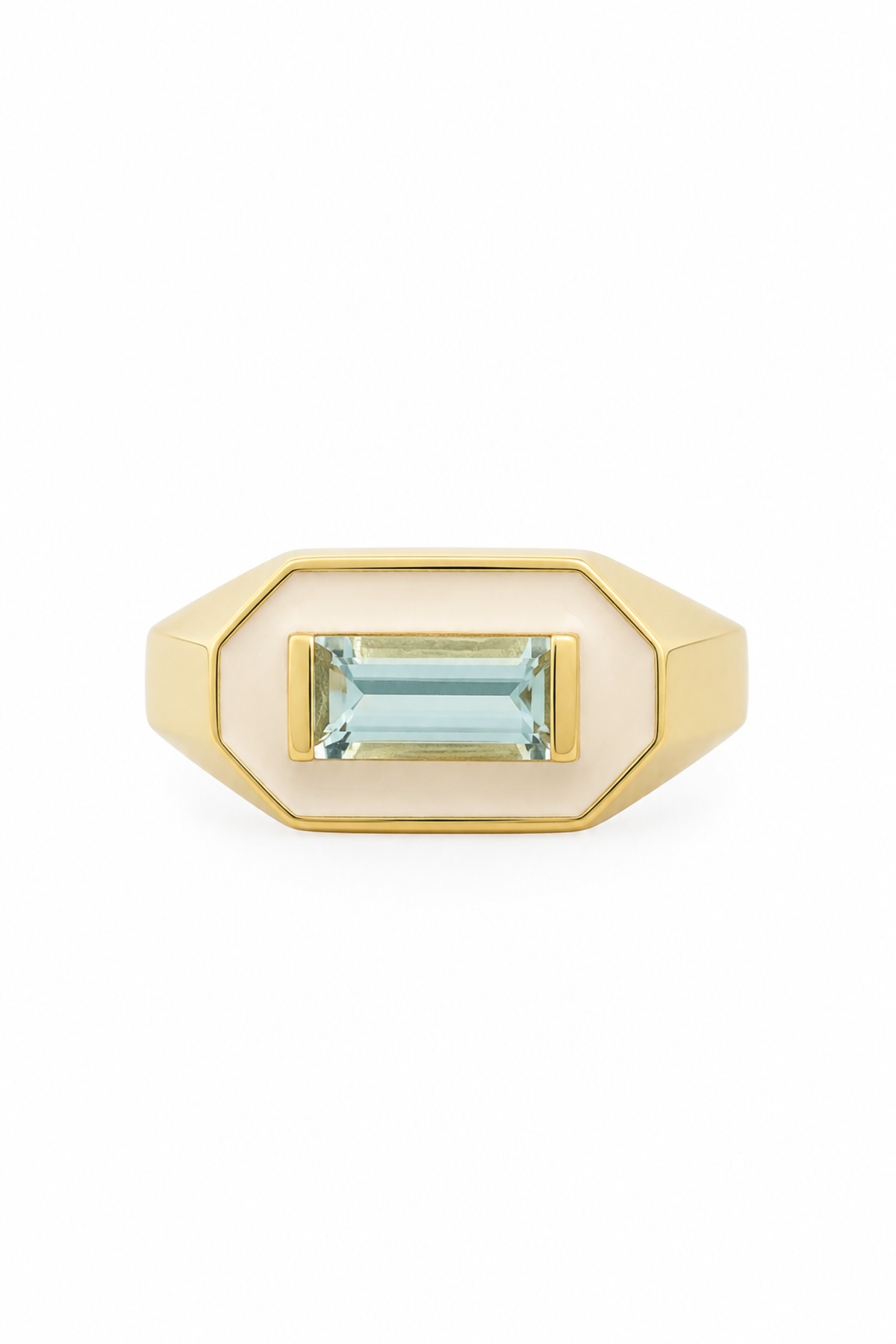 Deco Maxi Baguette Ring - Panna