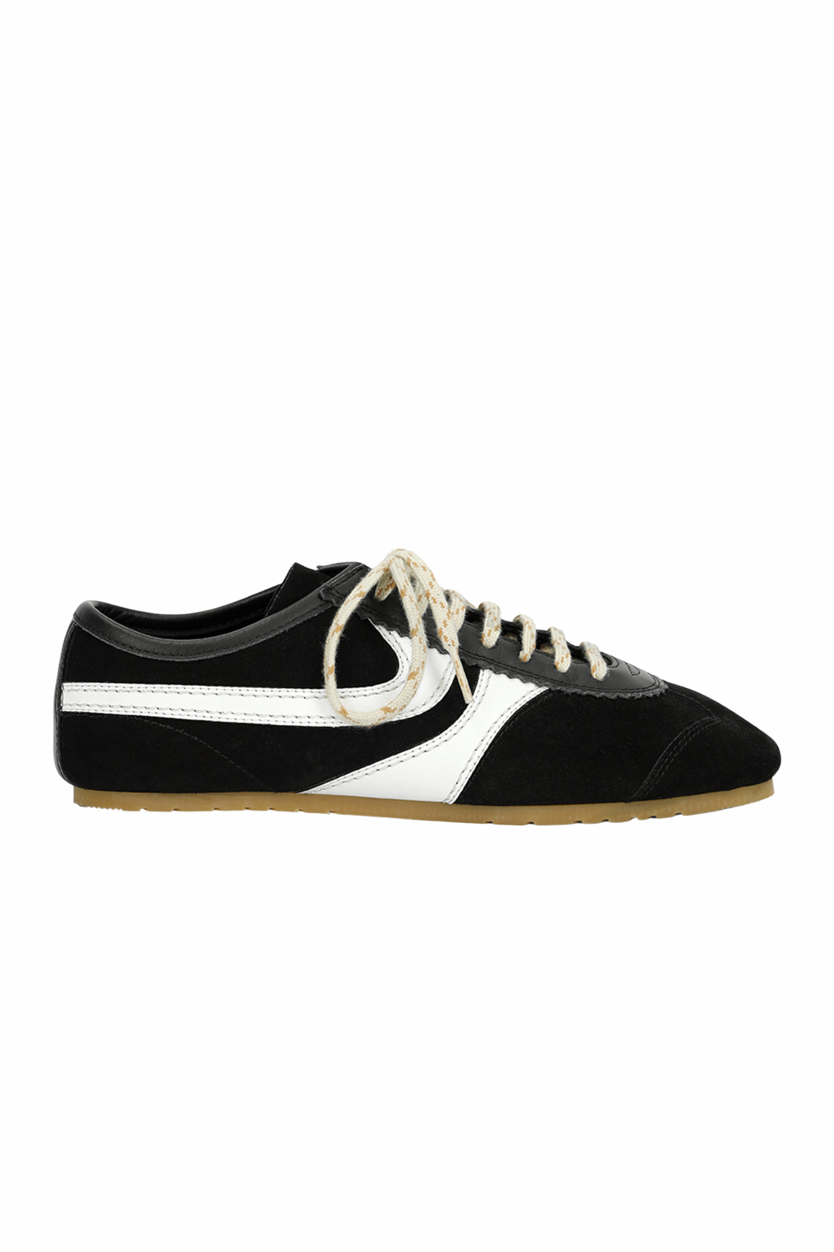 Suede Sneakers - Black/White