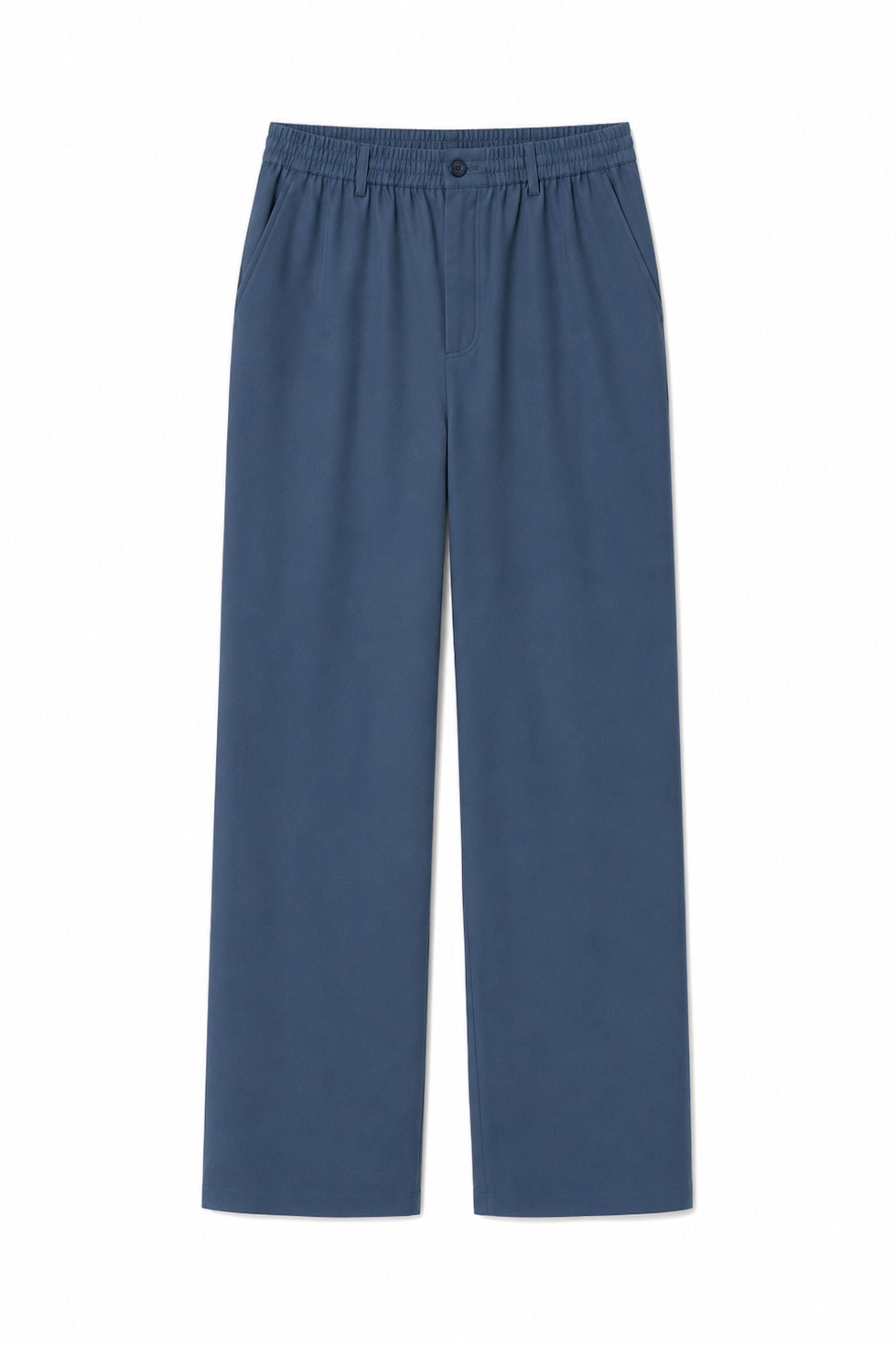 Tropical Wool Charles Trouser - Blue Fog