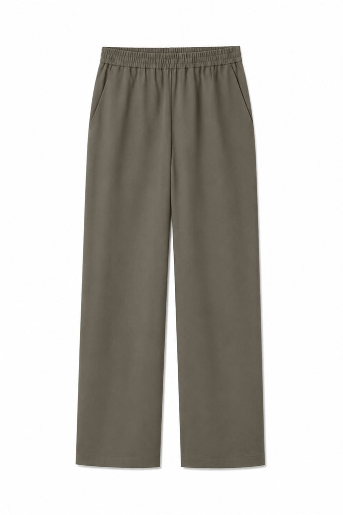 Tropical Wool Charles Trouser - Dark Stone