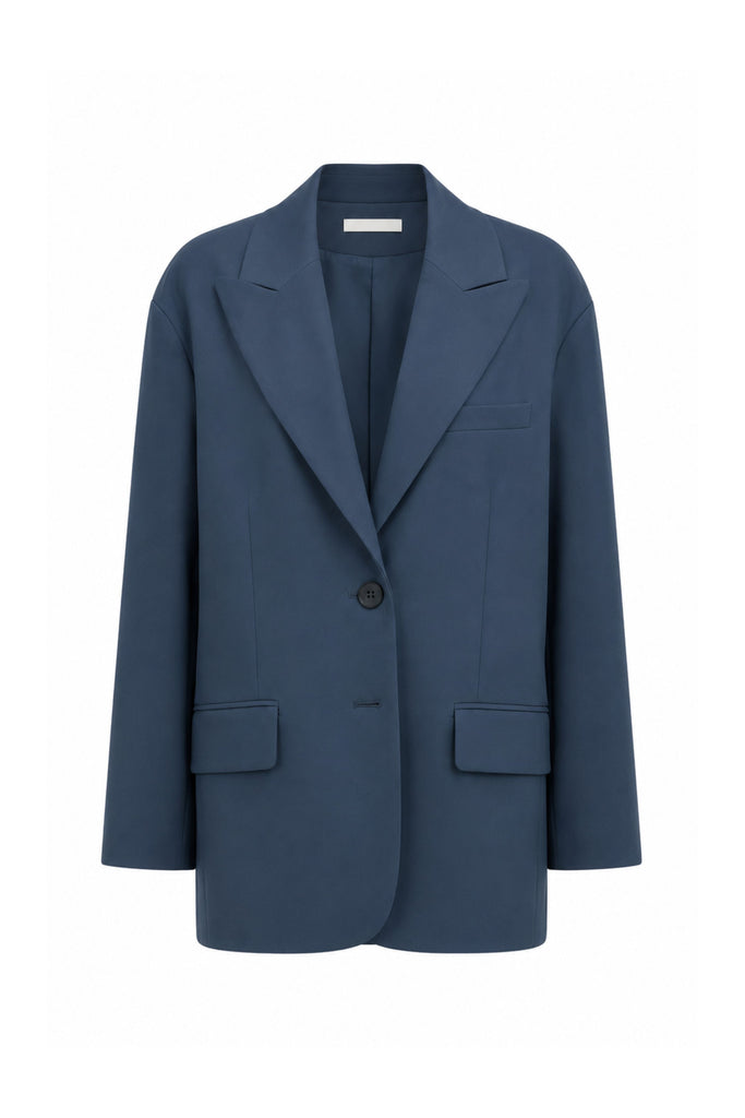 Tropical Wool Liam Blazer - Blue Fog