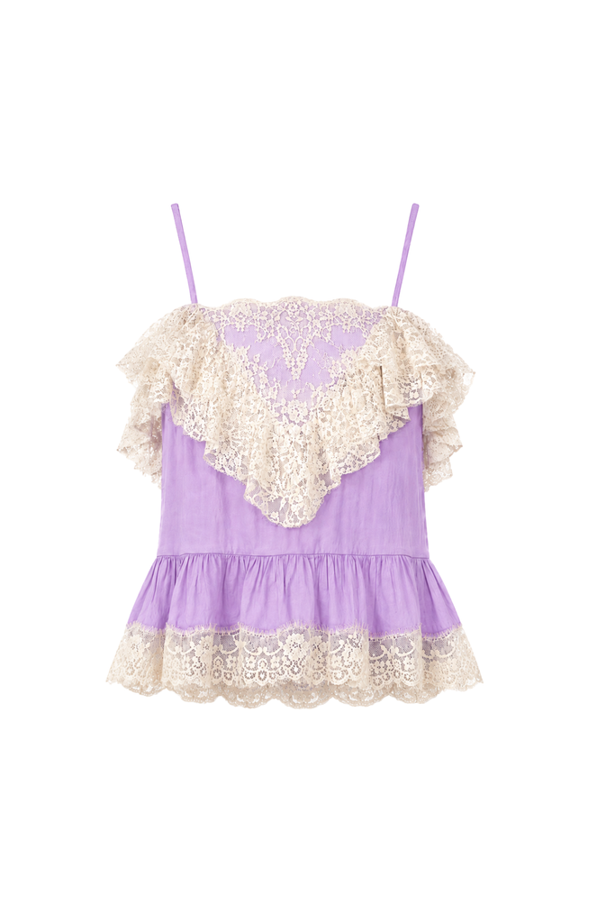 Ethel Solid Camisole Top in Lilac