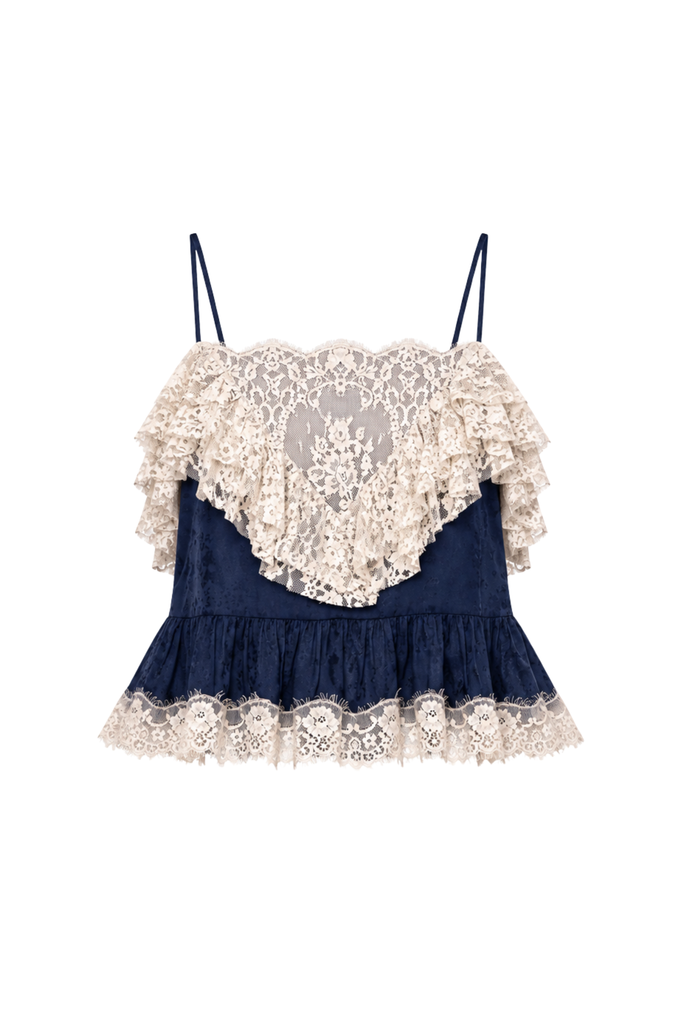 Ethel Solid Camisole Top in Navy