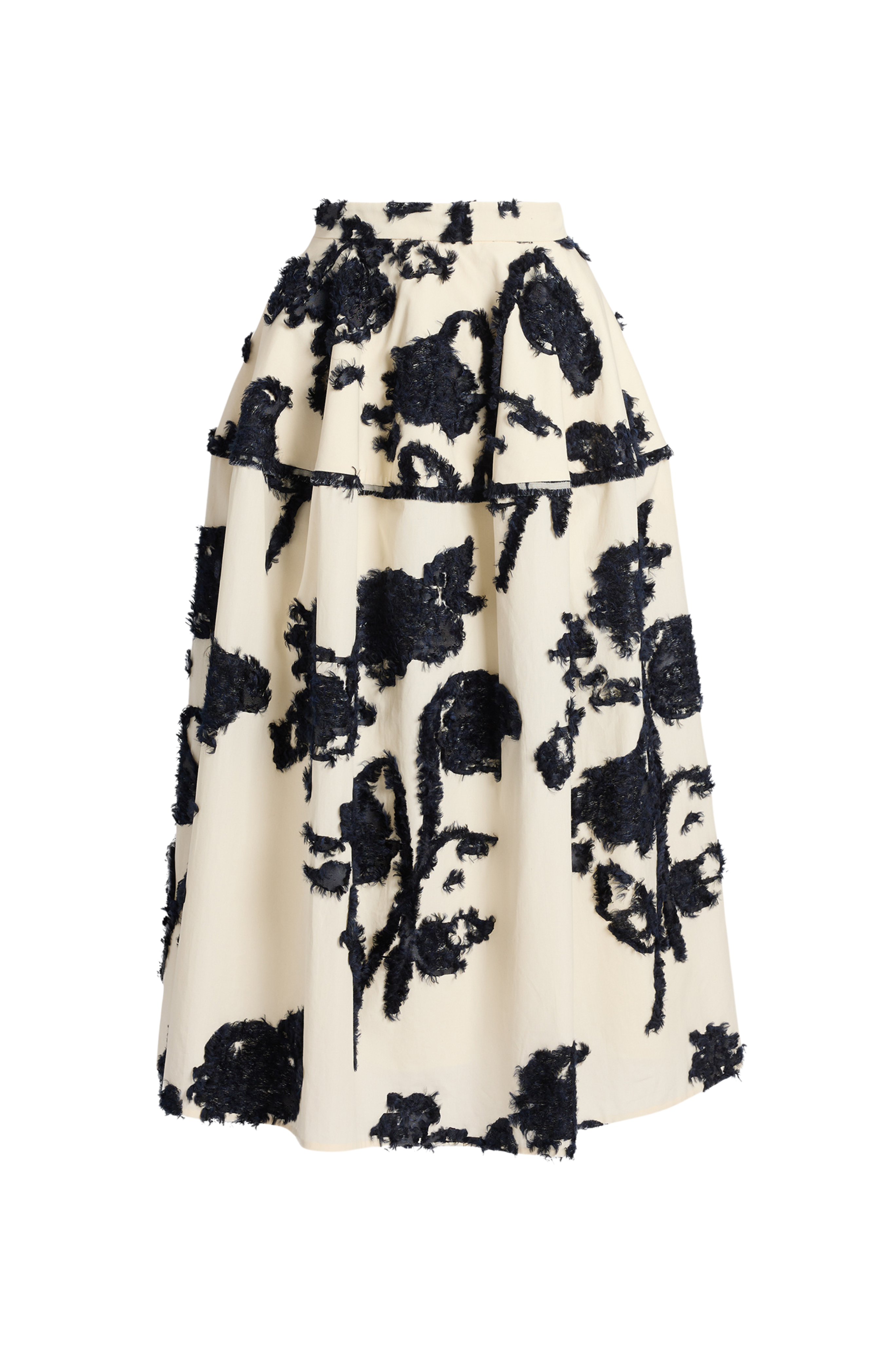 Fil Coupé Poplin Midi Full Skirt