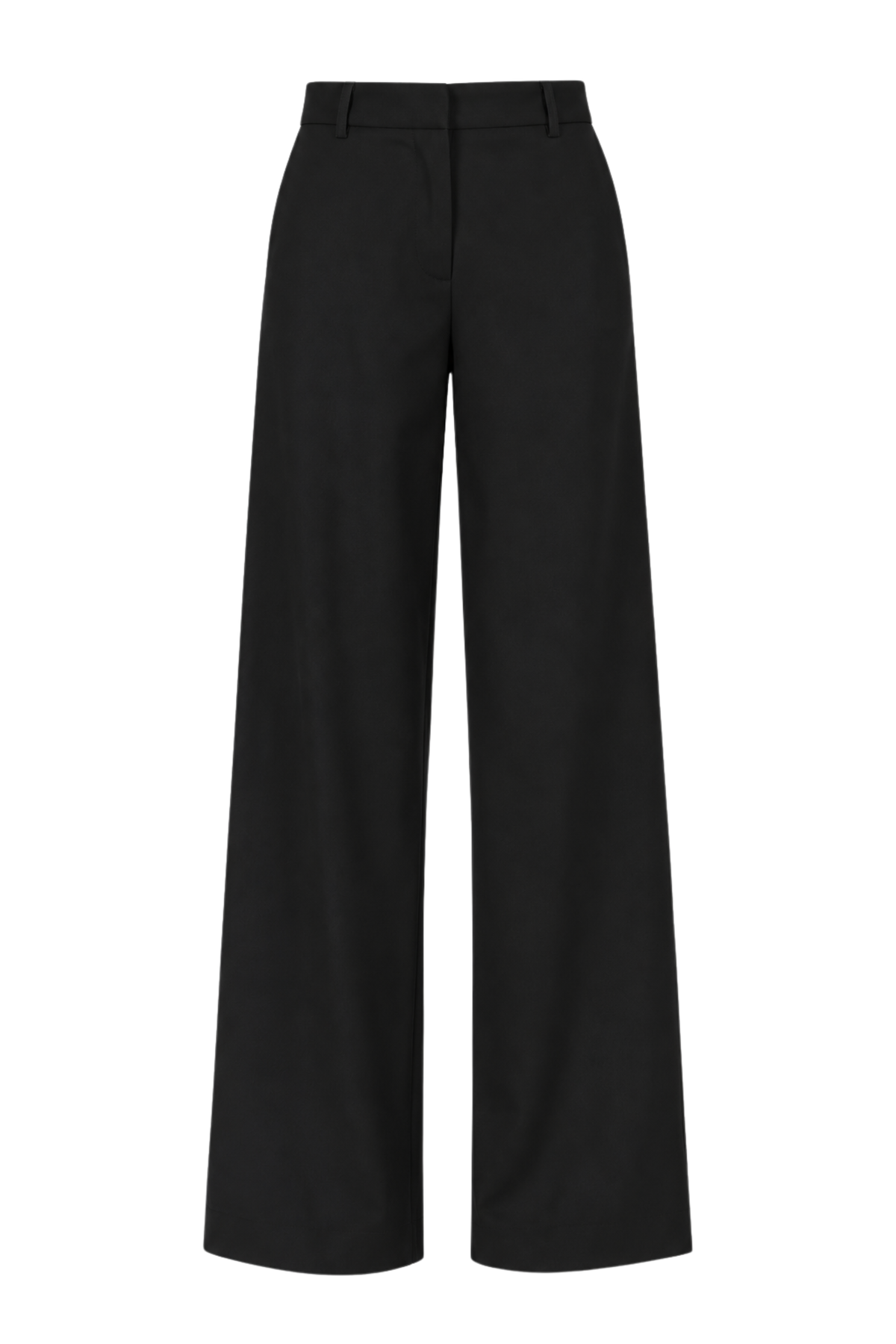 Summer Wool Flare Trouser - Black