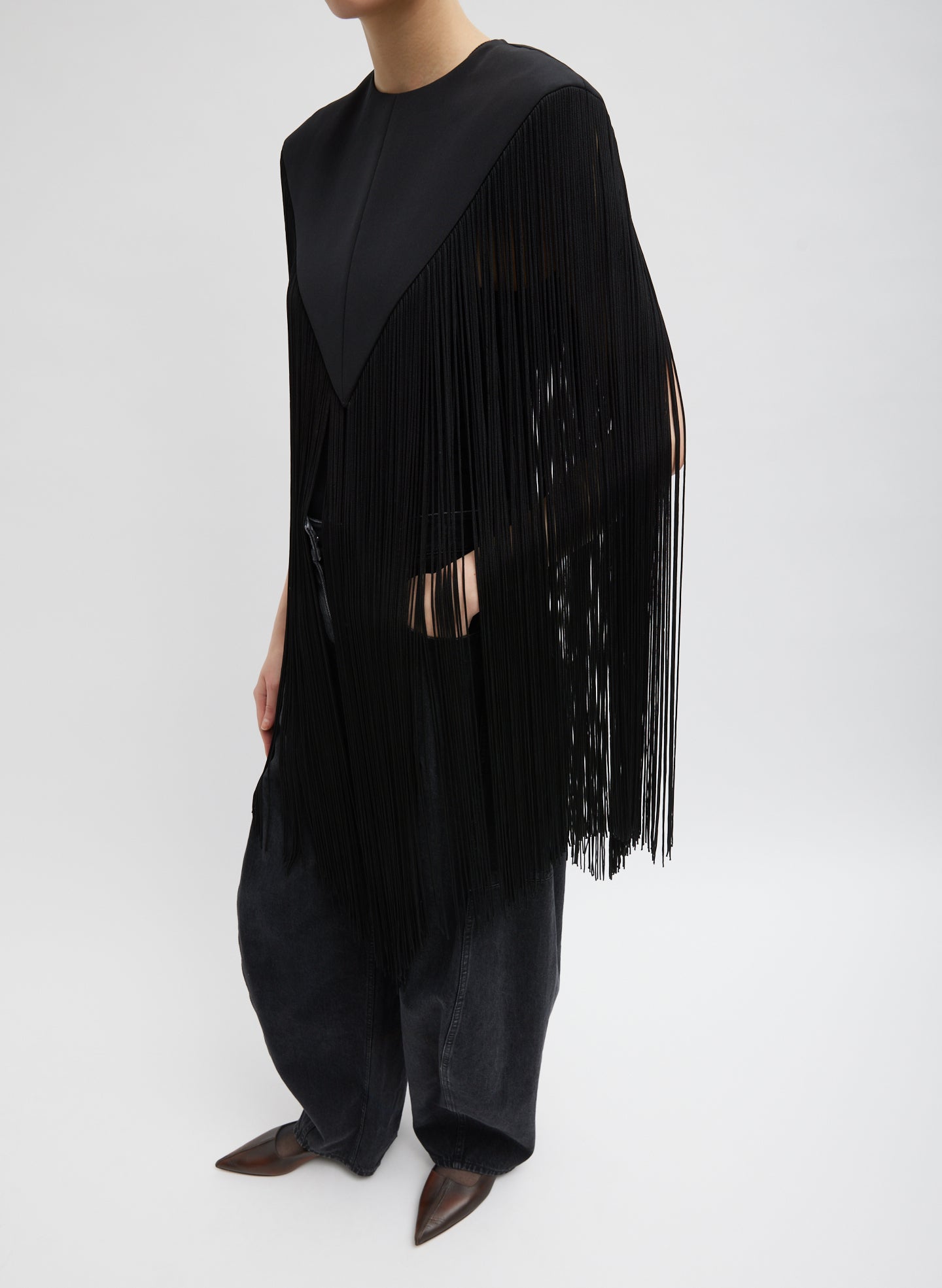 4 PLY SILK FRINGE CAPE