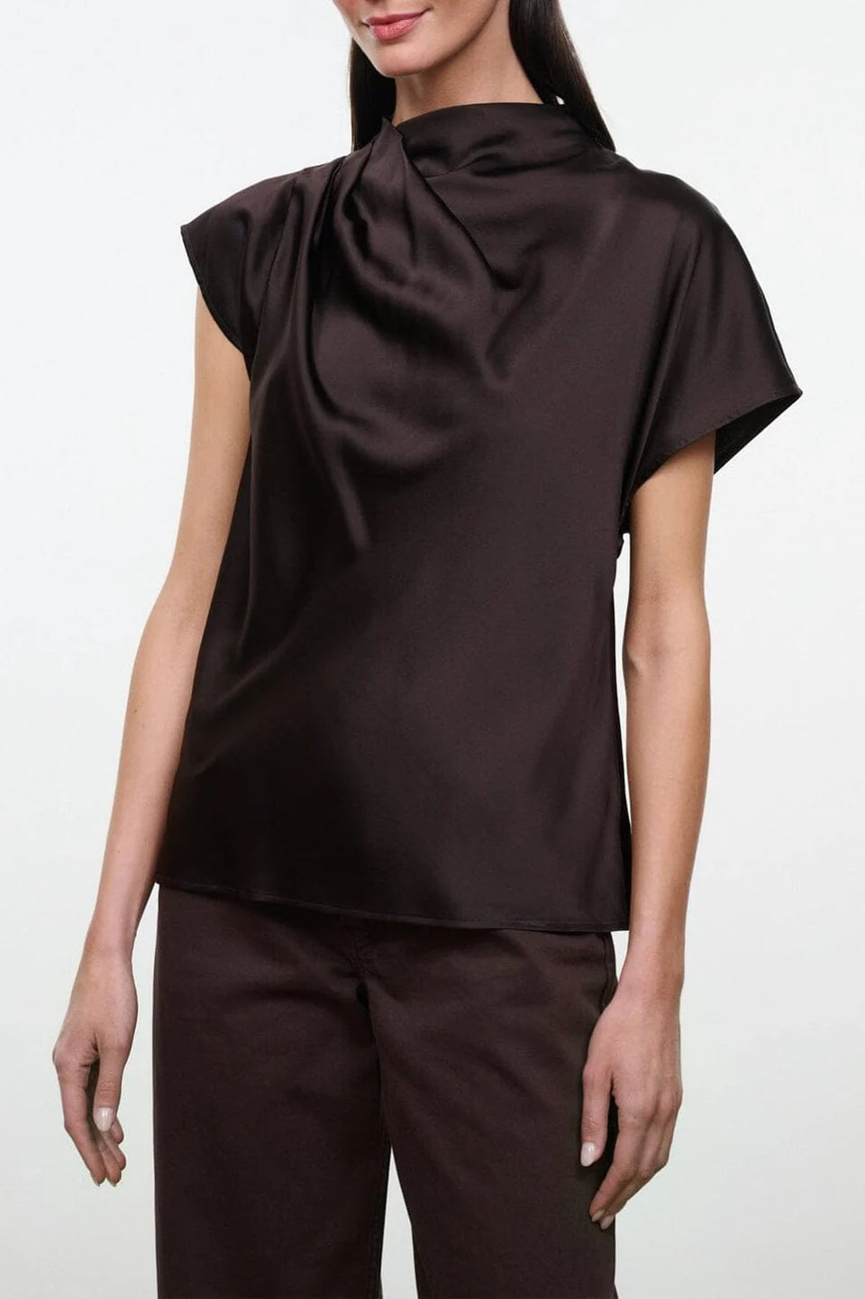 Davina Silk Top - Earth