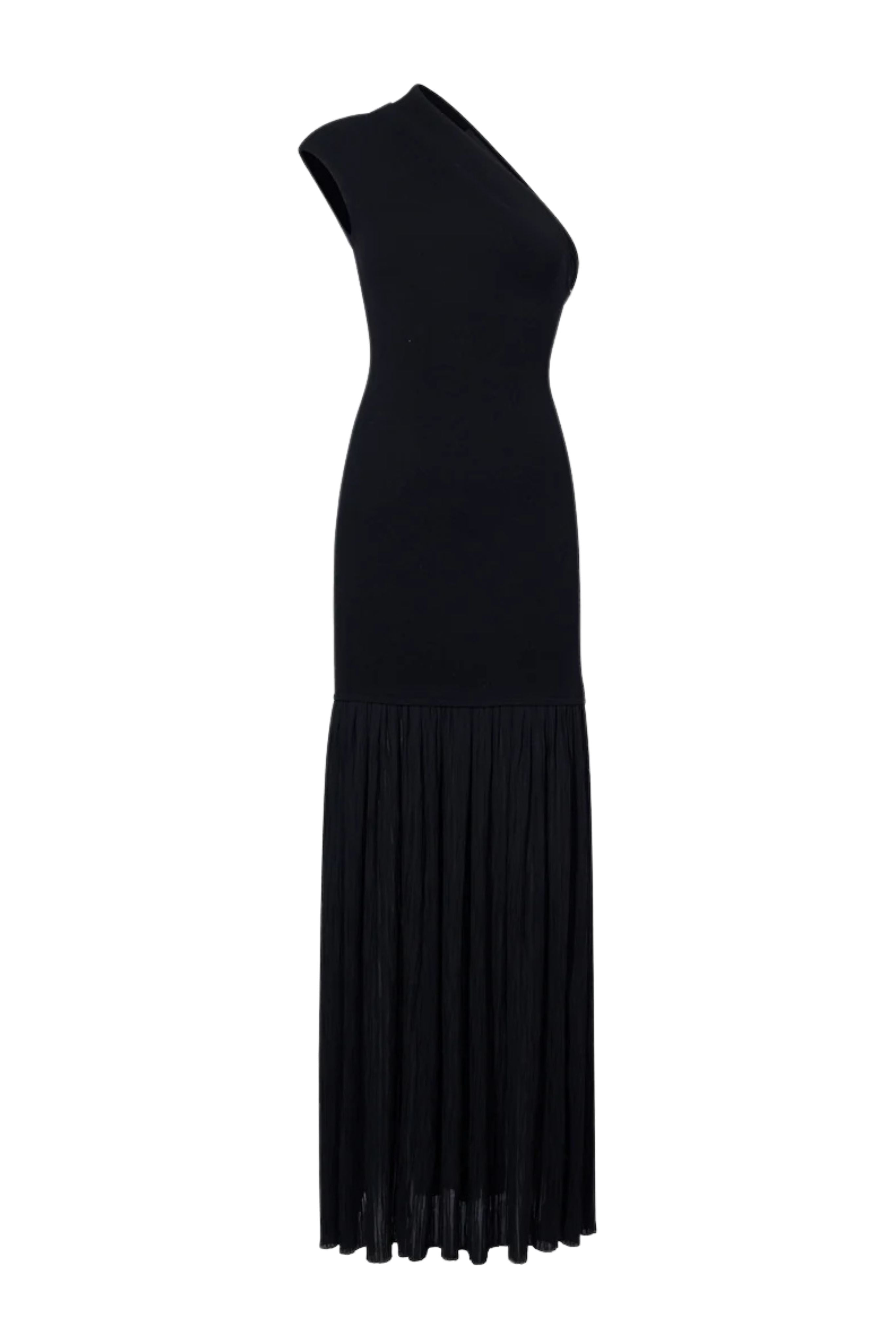 Cora Pleated Crepe Dress