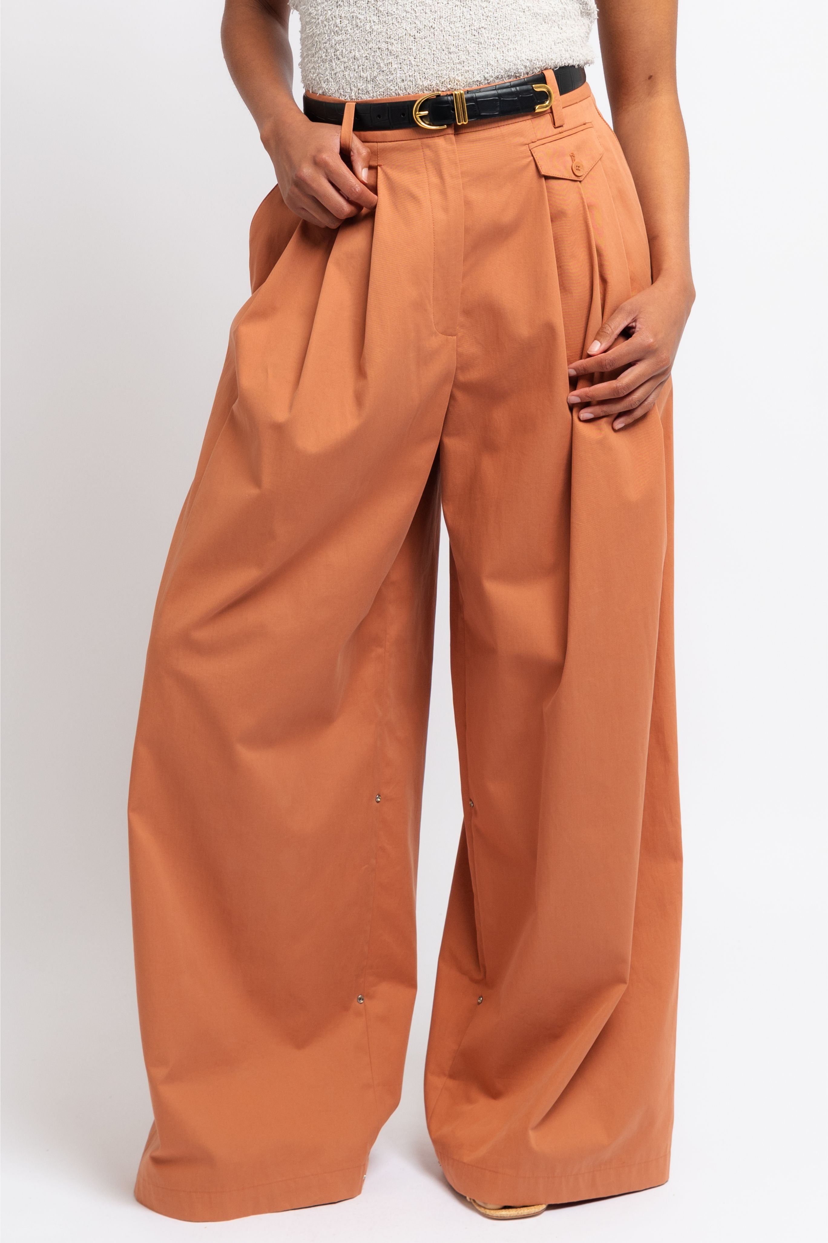 Triple Pleat Yam Pants