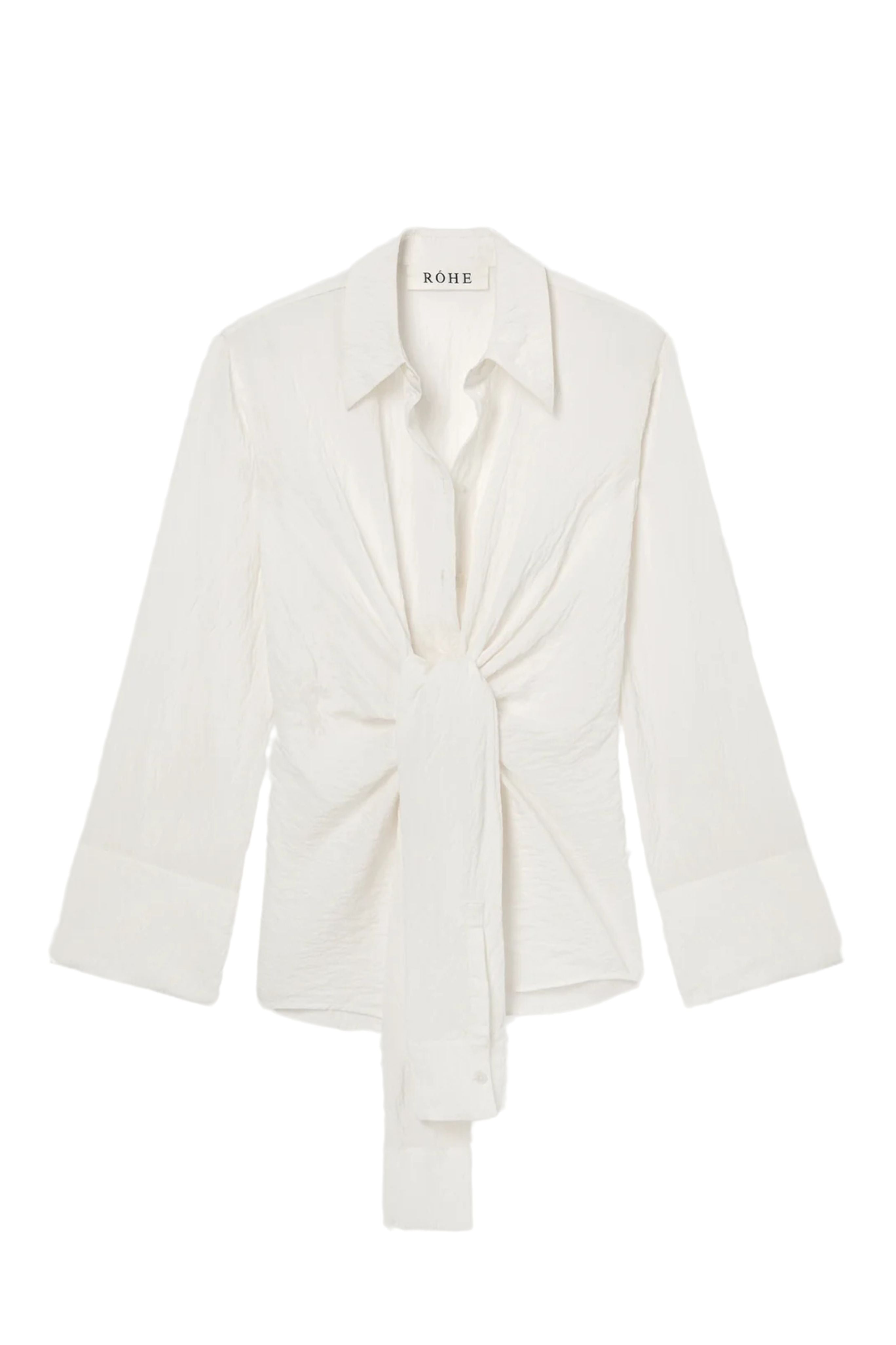 Hammered Silk Knotted Shirt