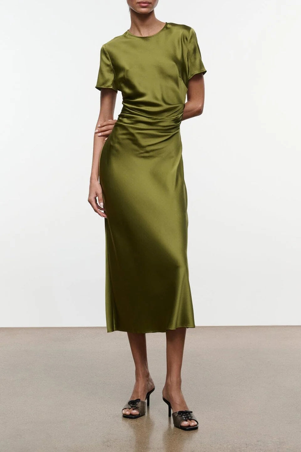 Marcel Silk Dress - Pear