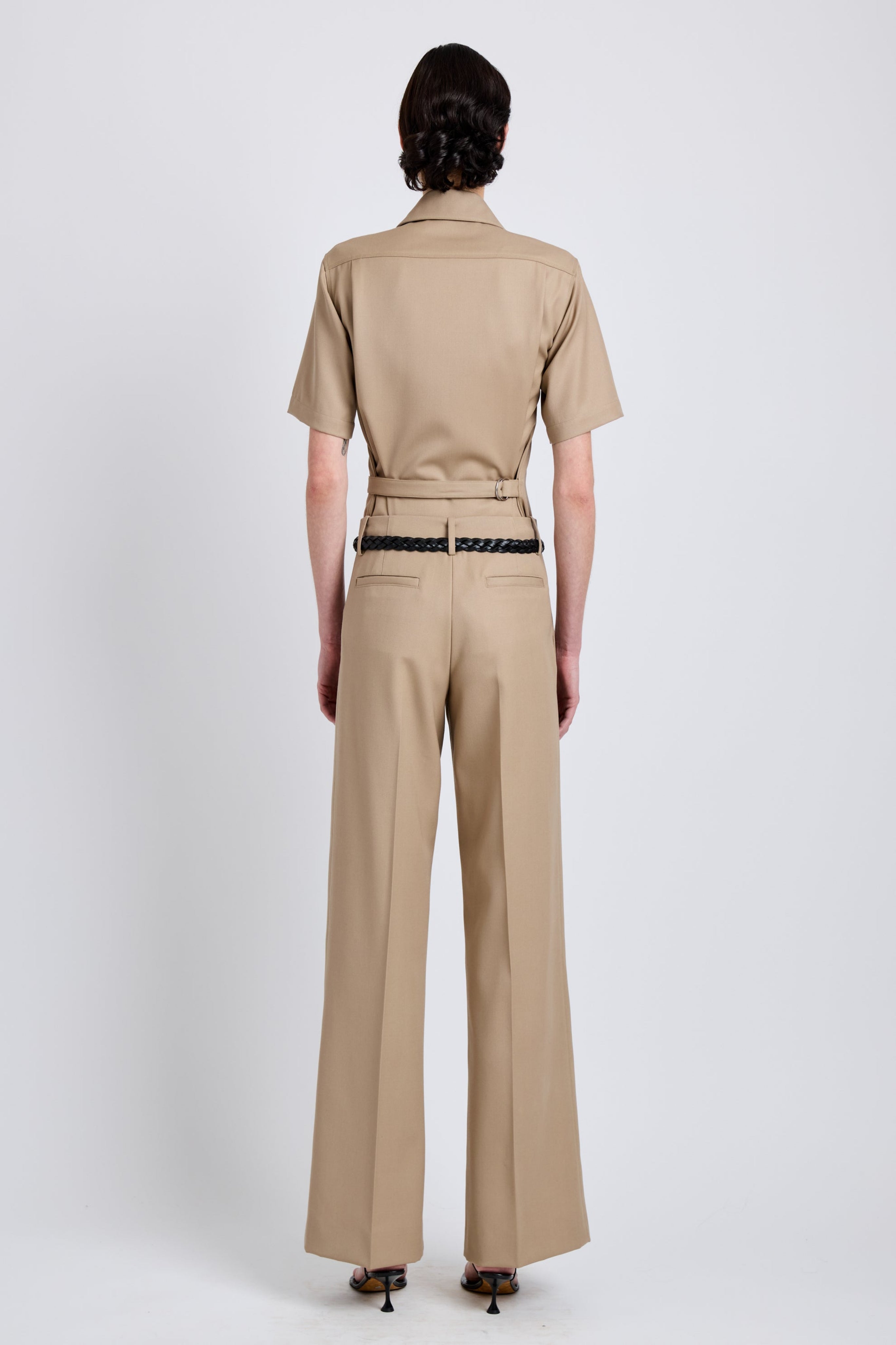 Halima Pant in Wool Gabardine
