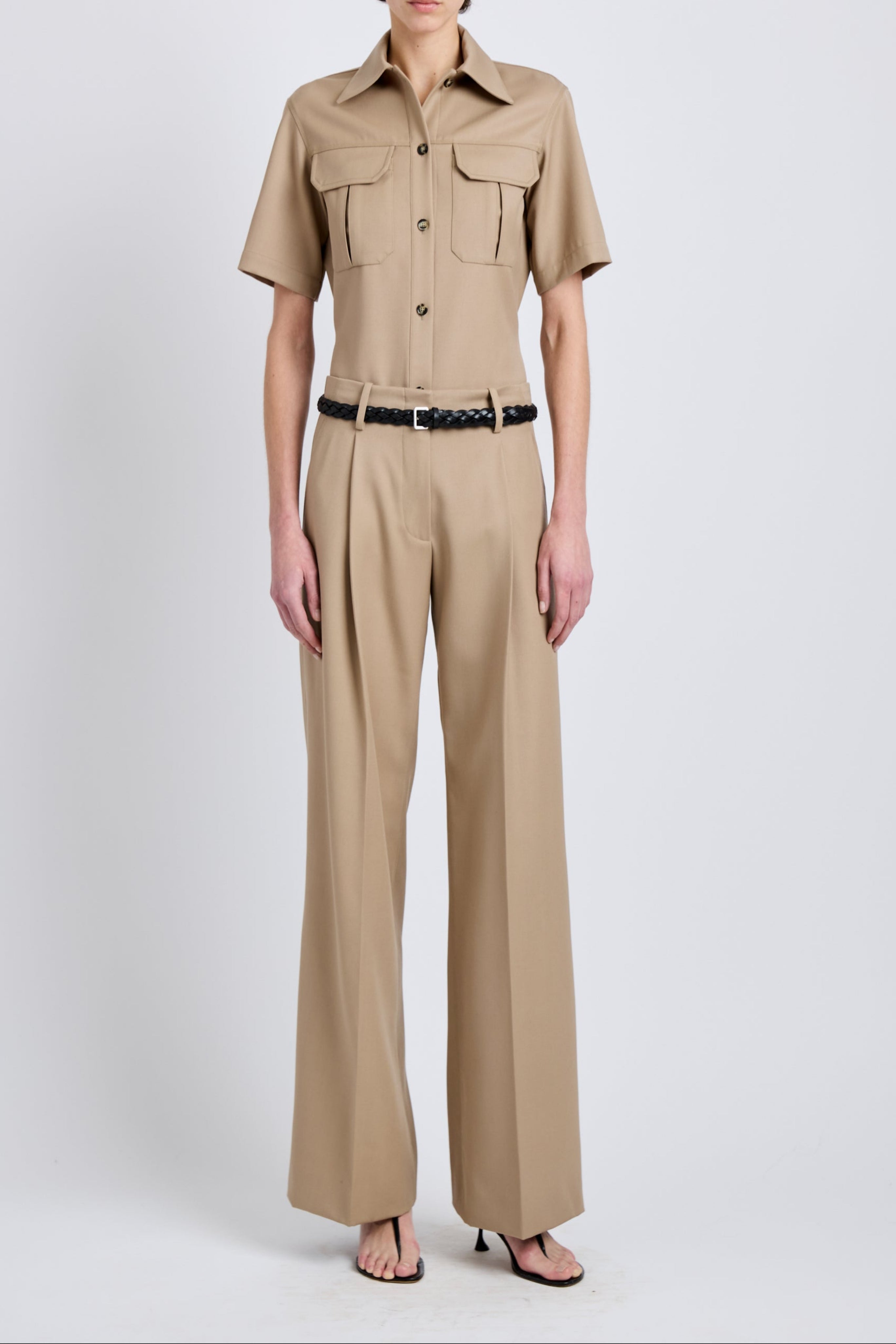 Halima Pant in Wool Gabardine