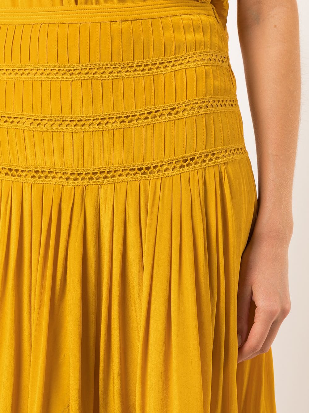 SEA Poppy Mustard Pintuck Skirt