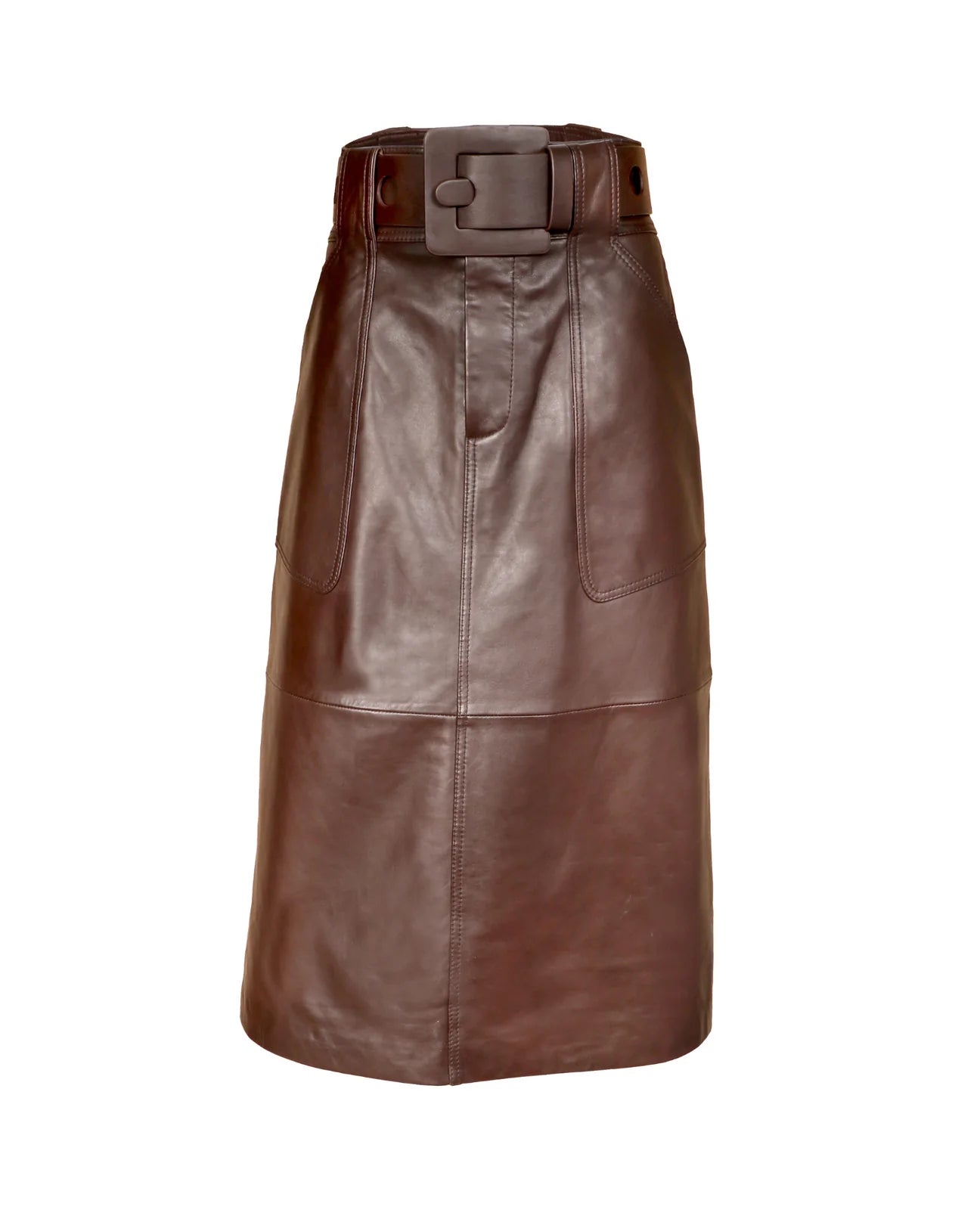 SEA Ayden Leather Maxi Skirt